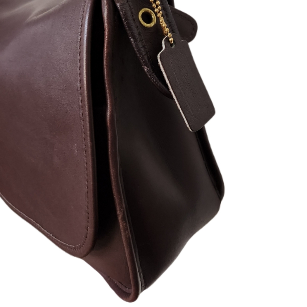 VINTAGE COACH D2J-9951 BROWN LEATHER NYC SADDLE BAG - Picture 6 of 12